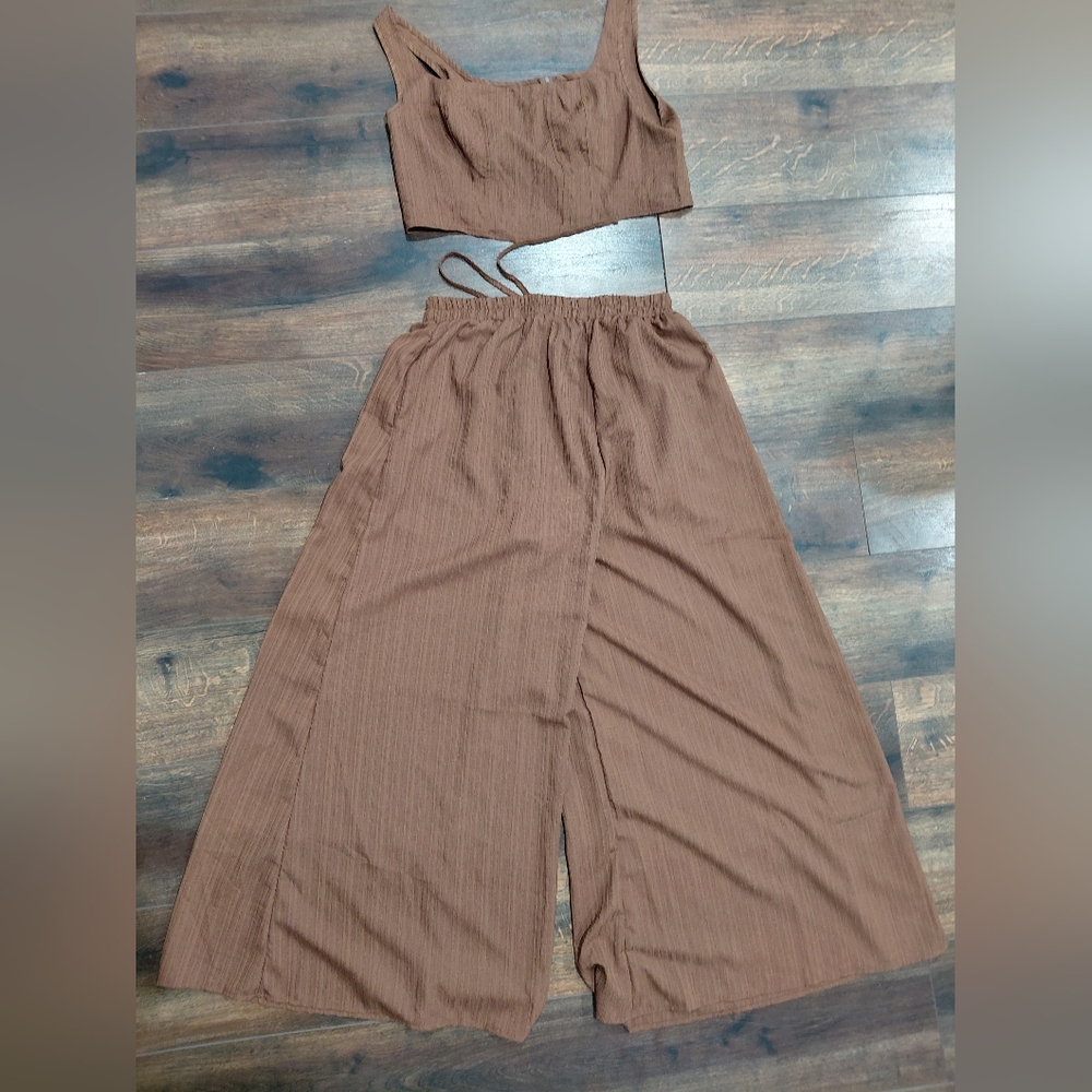 Shein Wideleg Pants Set - Picture 4 of 7